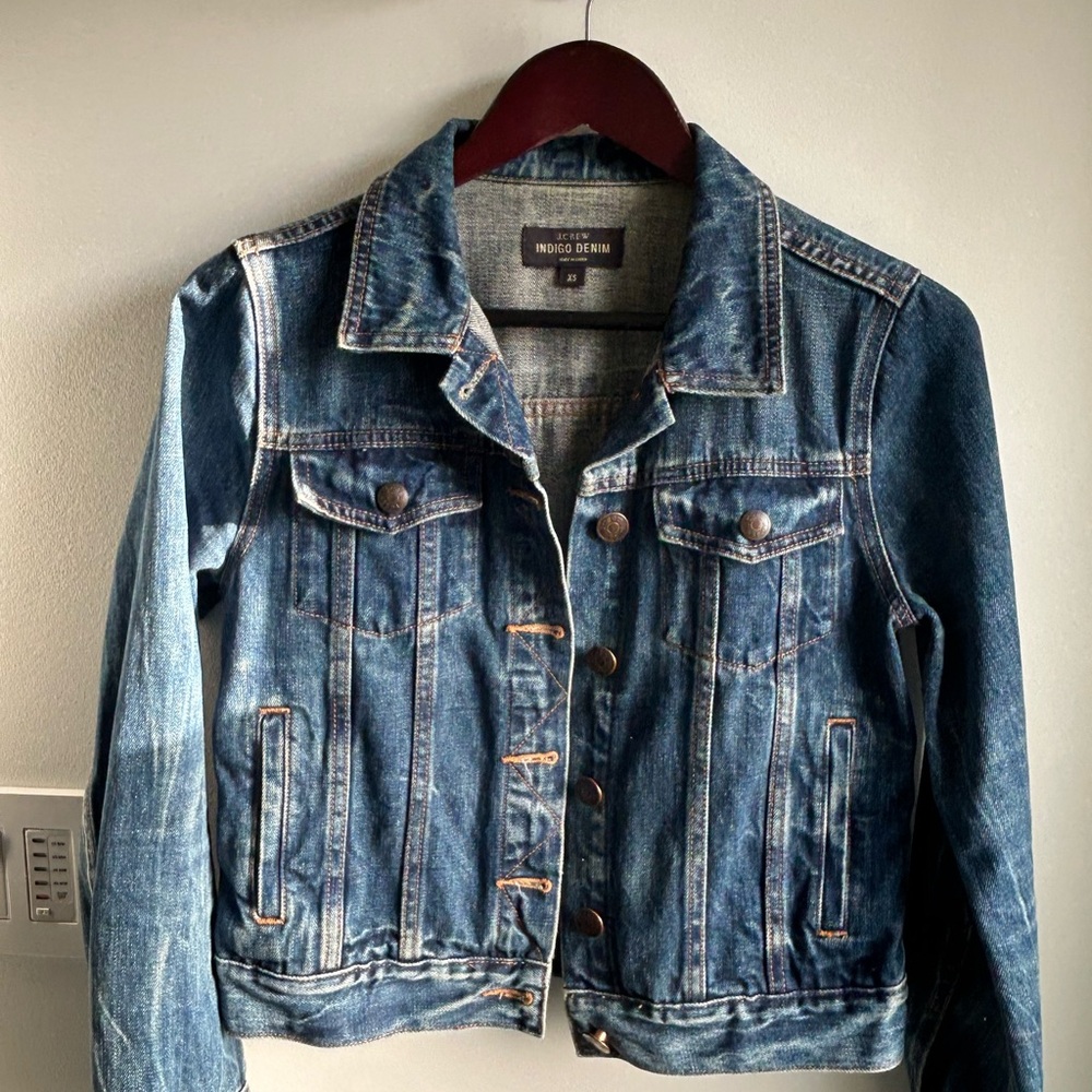J. Crew Blue Jean Jacket Cropped Denim